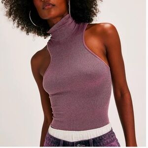 Free People Sleeveless Mock Neck Tank Top NWT